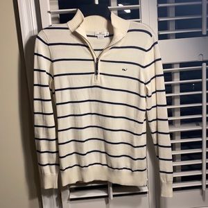 vineyard vines striped quarter zip